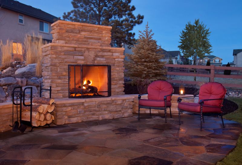 Outdoor Masonry Fireplace