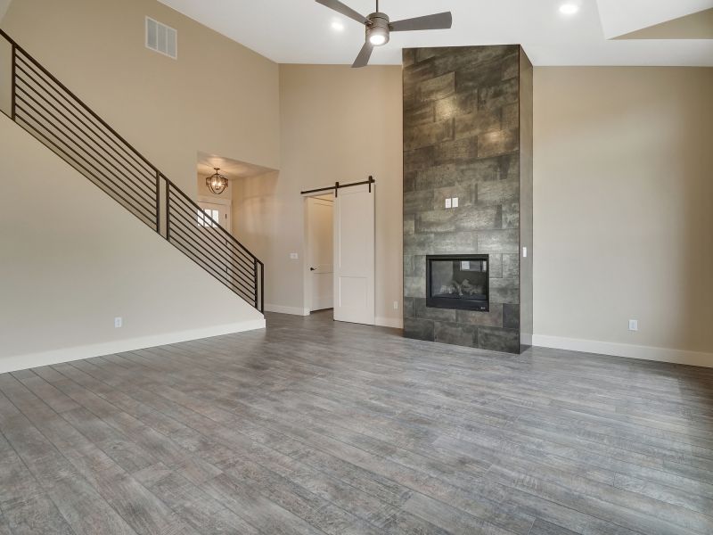 Stone Hearth Installation